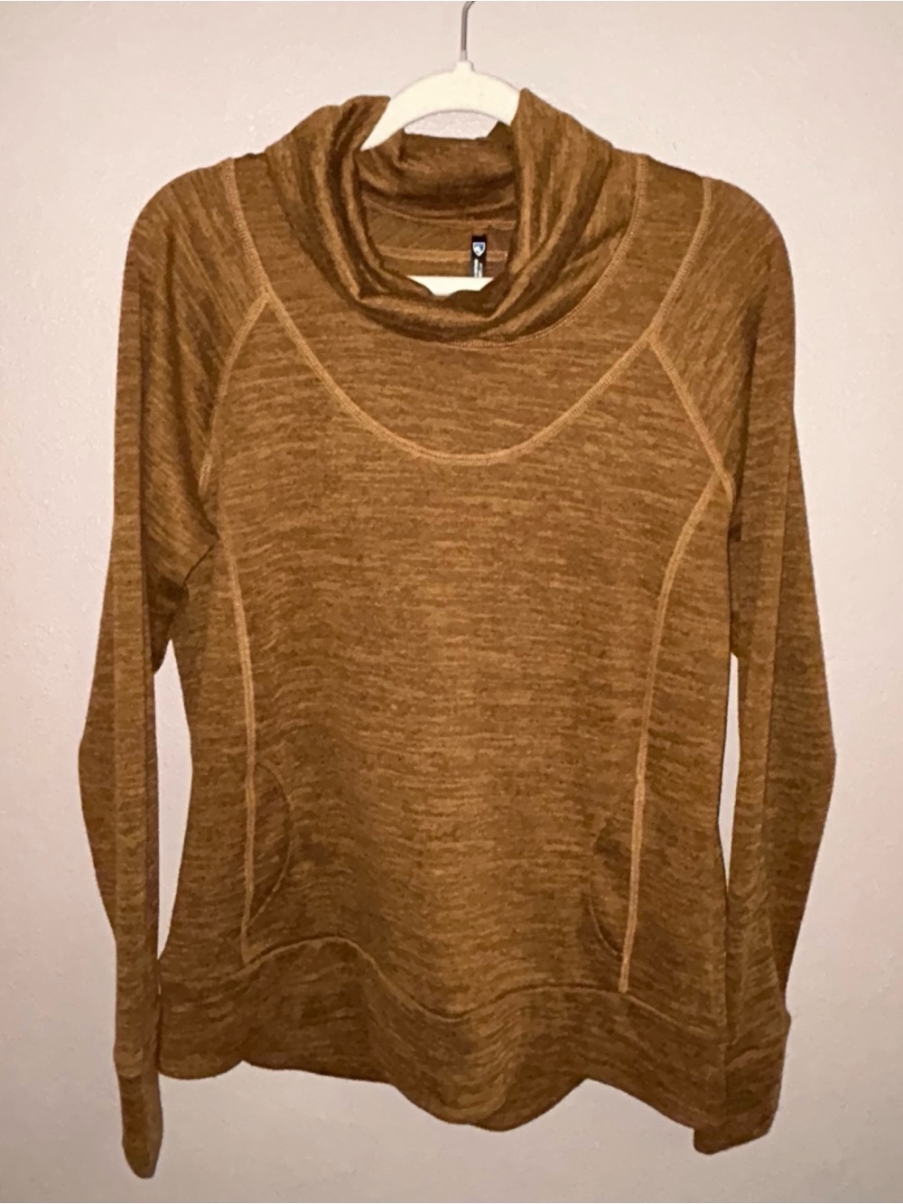 KUHL mustard brown pullover hoodie lightweight - Picture 2 of 5